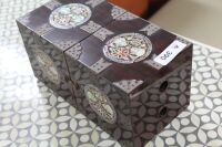 Chinese Rosewood Jewellery Box with Mother of Pearl Fish Inlay - 4