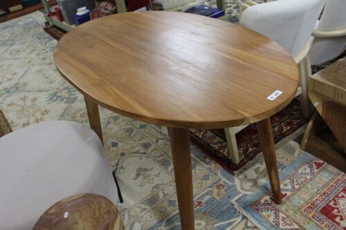 Contemporary Small Oval Teak Kitchen Table