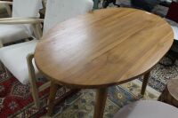 Contemporary Small Oval Teak Kitchen Table - 2