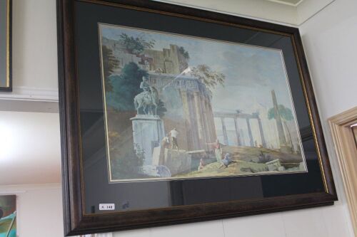 Large Heavy Framed Roman Print