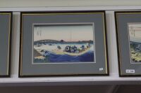 Set of 4 Signed Japanese Woodblock Coastal Pictures - 3