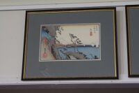 Set of 4 Signed Japanese Woodblock Coastal Pictures - 5