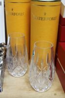 2 x Boxed Waterford Crystal 5.5' Lismore Honeybud Vases