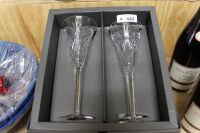 Boxed Pair of Waterford Crystal Millenium Toasting Flutes