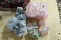 Asstd Lot of Crystals inc. Rose Quartz, Aquamarine, Green Calcite Etc. - 2