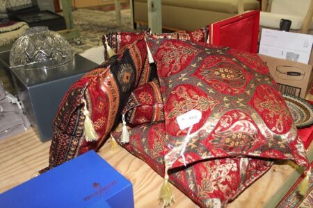 5 x Oriental Style Tasselled Cushions