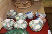 12 Pieces of Japanese Ceramics - All Marked to Base on Lacquer Tray - 3