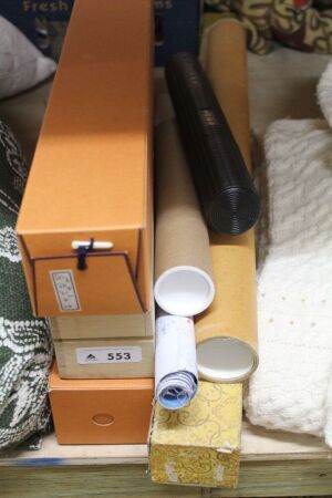 Asstd Lot of 8 x Japanese Scroll Artworks - Mainly in Boxes