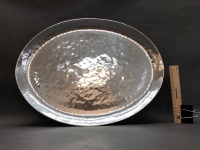 Don Sheil Hand Raised Oval Serving Platter and Chilean Silver Serving Platter with Handle - 7