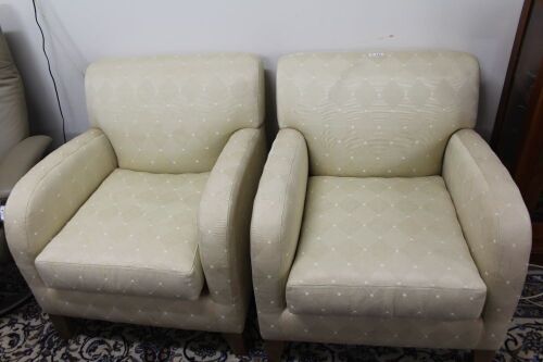 Pair of Contemporary Upholstered Club Chairs