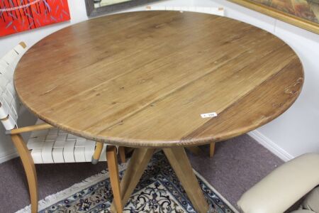 Contemporary Designer Round Timber Table