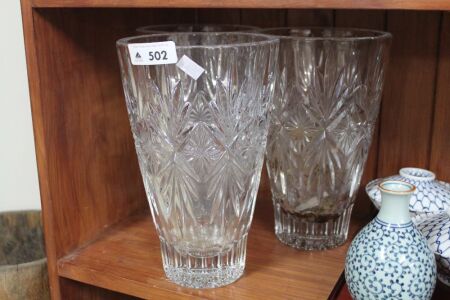 3 x Used Waterford Crystal 10' Normandy Vases - No Boxes