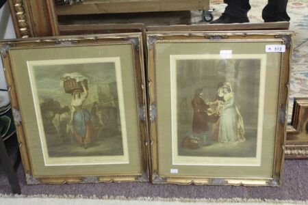 Pair of Gilt Framed Cries of London Litho Prints