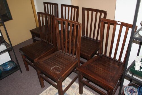 Set 6 Hikkaduwa Pegged Hardwood Dining Chairs