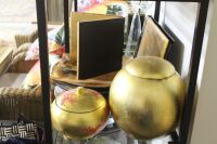 Lot of 11 Asstd Gold Lacquerware Pieces - 2