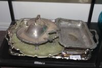 Asstd Lot of Silver Plated Items - Trays, Dishes Etc