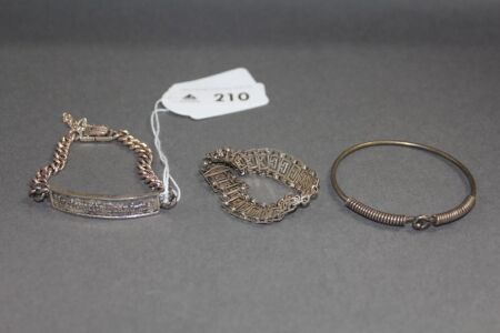 3 x Sterling Silver Bracelets - App. 57g