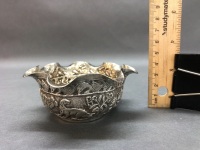 Small Antique Repousse Afghani Silver Bowl - 5