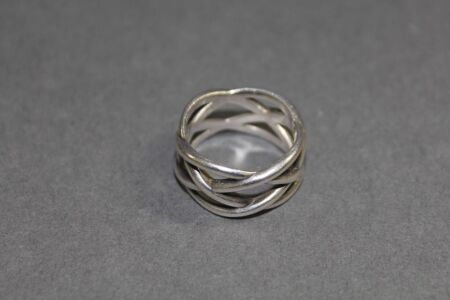 Vintage Tiffany Sterling Silver Crossover Band Ring