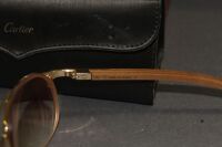 Pair of Cartier Glasses Frames in Case and Box - Rose Tinted Prescription Lenses - 3