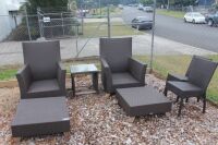 5 Piece Rauch Classics Poly Woven Outdoor Set - No Cushions + 2 Similar Chairs