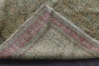 Large Finely Hand Knotted & Naturally Dyed Turkish Wool Rug in Pink, Green and Gold Tight Floral Design - 5