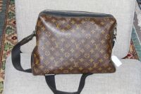 Louis Vuitton Black Trim Bag with Canvas Cross Body Strap - 2