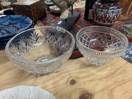 Waterford Crystal 10' Normandy Bowl + Footed WC Bowl