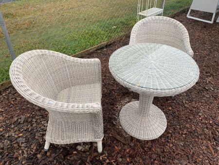 3 Piece S2DIO Poly Wicker CafÃ© Set