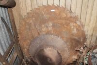 4 Large Vintage Circular Saw Blades