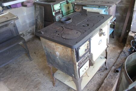 Saxon No.1 Enamelled Wood Stove in Cream for Restoration