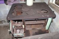 Crown No.2 Enamelled Wood Stove in Green and Cream for Restoration - 3