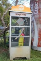 Original Telcom Payphone Booth, Phone and Mannequin - 3