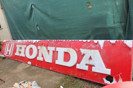Huge Perspex Honda Sign from Car Yard