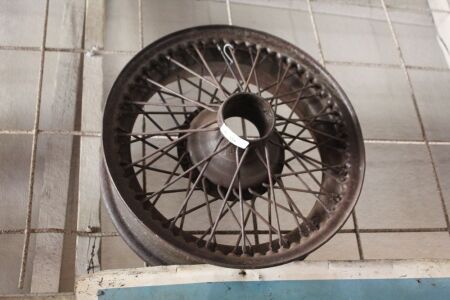 Vintage Steel Spoked Wheel