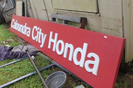 Huge Steel with Perspex Lettering Caloundra City Honda Sign