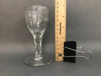 Rare 18th Century Facet Stemmed Glass