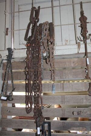 Asstd Lot of Chain and Hooks