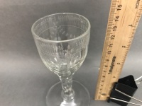 Rare 18th Century Facet Stemmed Glass - 2