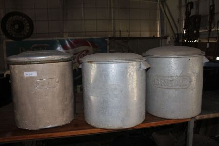 3 Vintage Alluminium Bread Tins