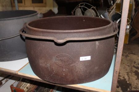 Antique Cast Iron Kenrick & Sons 10 Gallon Cook Pot - No Lid