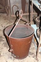 Large Antique Mining Ore Bucket - As Is - Heavily Rusted at Base