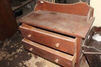 Vintage 2 Drawer Silky Oak Dresser - 2