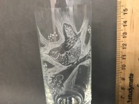 4 Hand Decorated Champagne Flutes - Robert Melville - 4