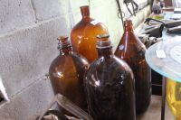 4 Large Brown Bottles inc. Darwing Stubby - 2