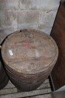 Large Vintage Steel Banded Timber Arsenic Barrel - 3