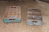 2 Vintage Timber Drink Bottle Crates - McNamara Twmba & Fanta - 2