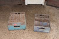 2 Vintage Timber Drink Bottle Crates - McNamara Twmba & Fanta - 4