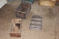 3 Asstd Timber Crate inc. Herbs, Schweppes + 1 Other - 3