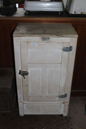 Vintage Painted Mawsons Single Door Ice Fridge